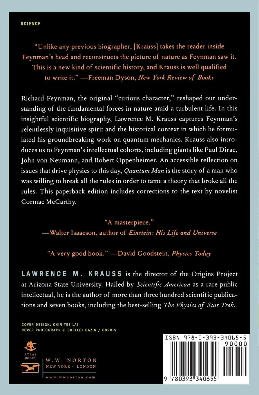 Rückseite: 9780393340655 | Quantum Man | Richard Feynman's Life in Science | Lawrence M. Krauss