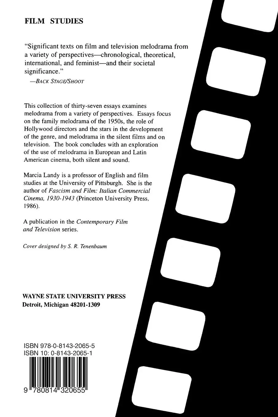 Rückseite: 9780814320655 | Imitations of Life | A Reader on Film &amp; Television Melodrama | Buch