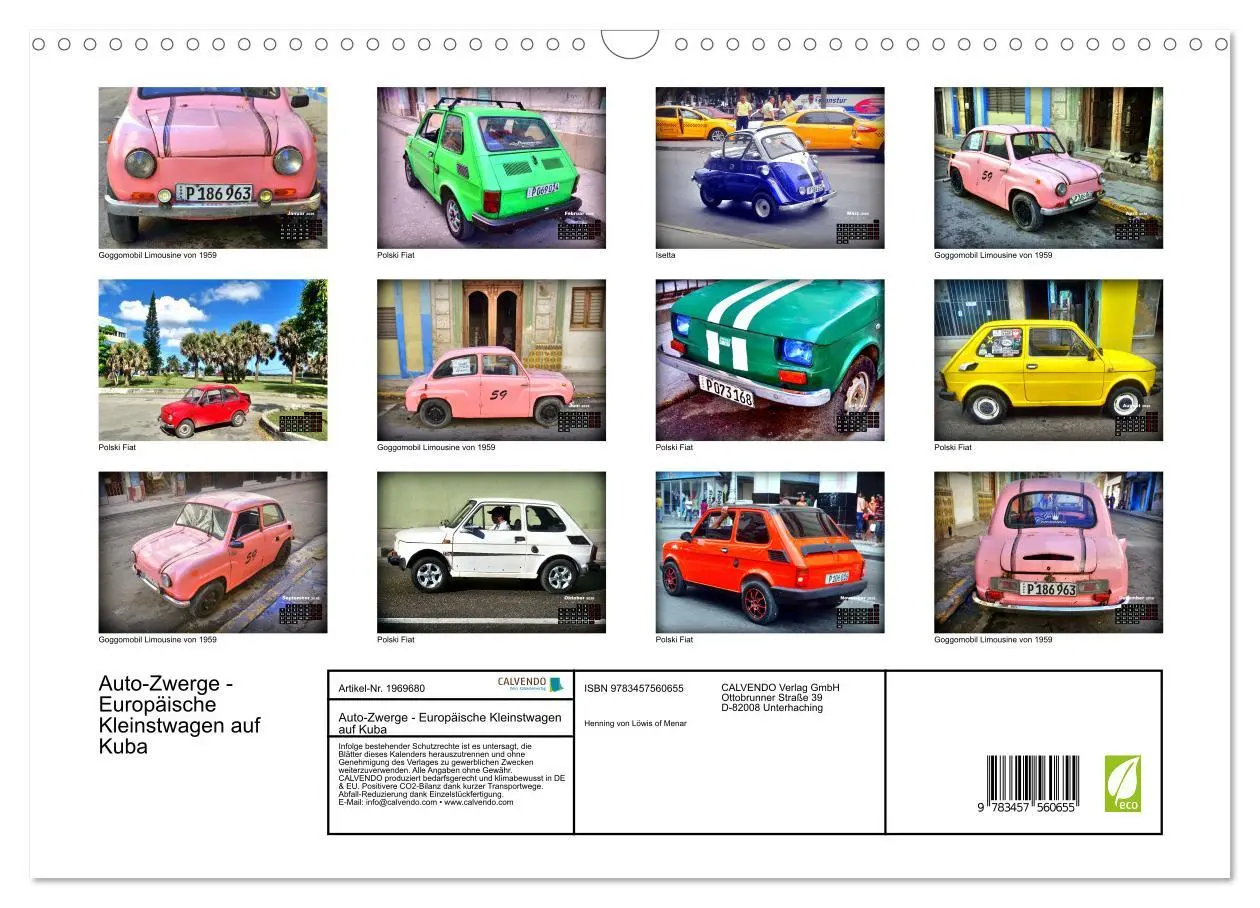 Bild: 9783457560655 | Auto-Zwerge - Europäische Kleinstwagen auf Kuba (Wandkalender 2026...