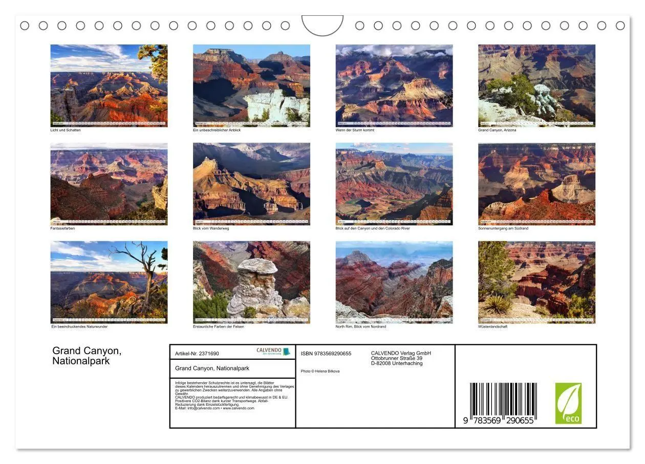 Bild: 9783569290655 | Grand Canyon, Nationalpark (Wandkalender 2027 DIN A4 quer),...