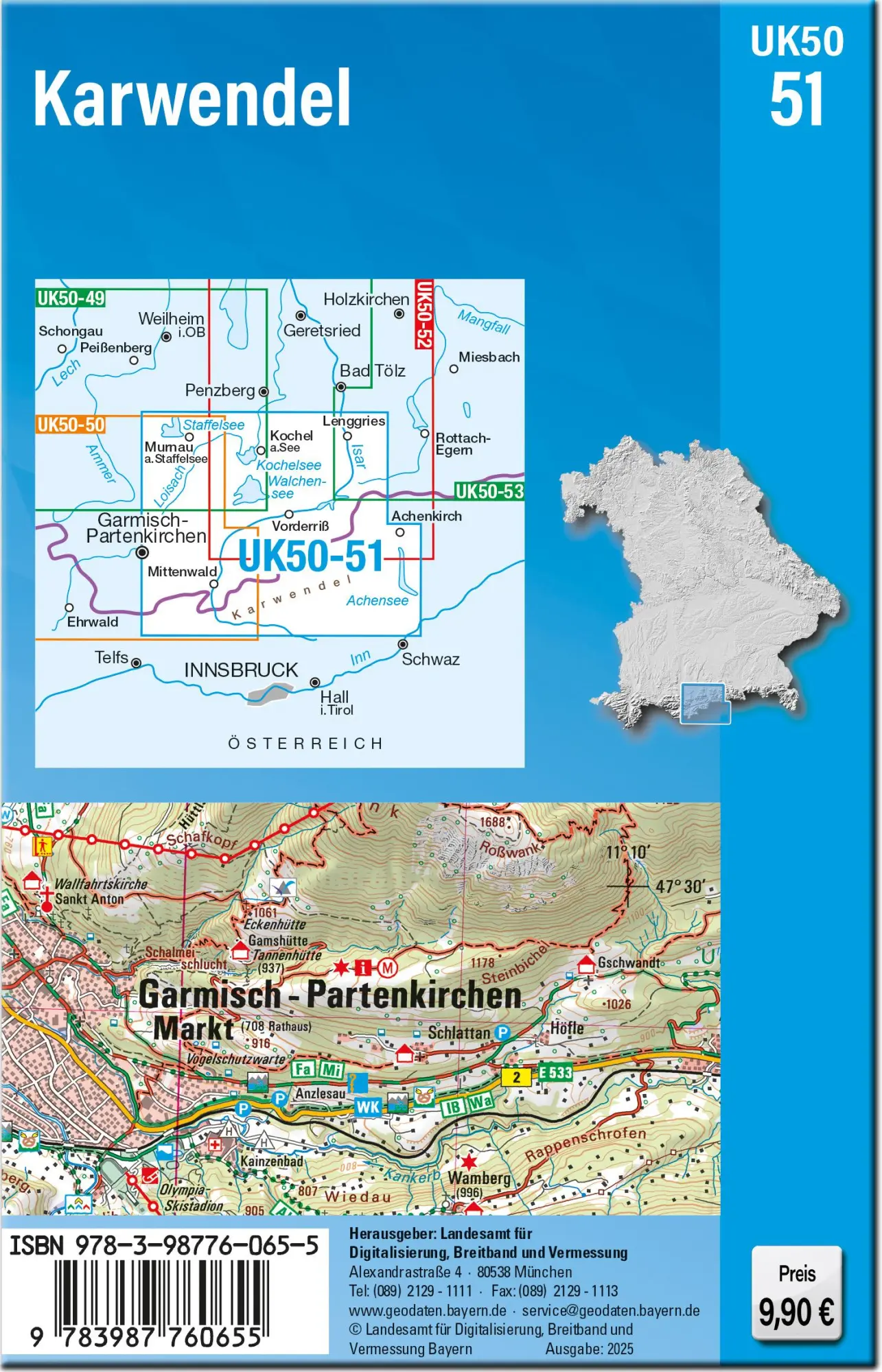 Rückseite: 9783987760655 | UK50-51 Karwendel | Digitalisierung | (Land-)Karte | Deutsch | 2025