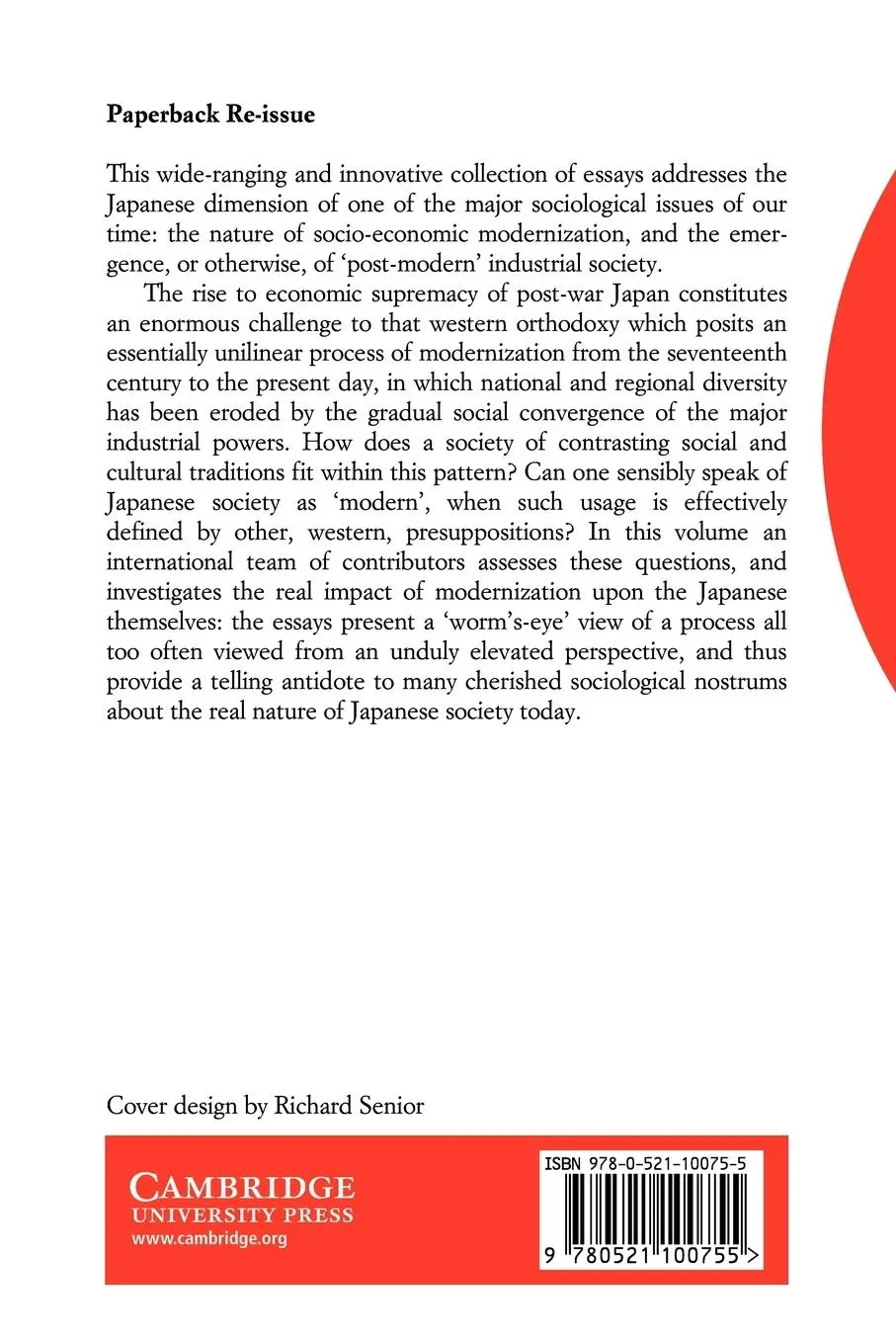 Rückseite: 9780521100755 | The Japanese Trajectory | Modernization and Beyond | McCormack (u. a.) Rückseite: 9780521100755 | The Japanese Trajectory | Modernization and Beyond | McCormack (u. a.)