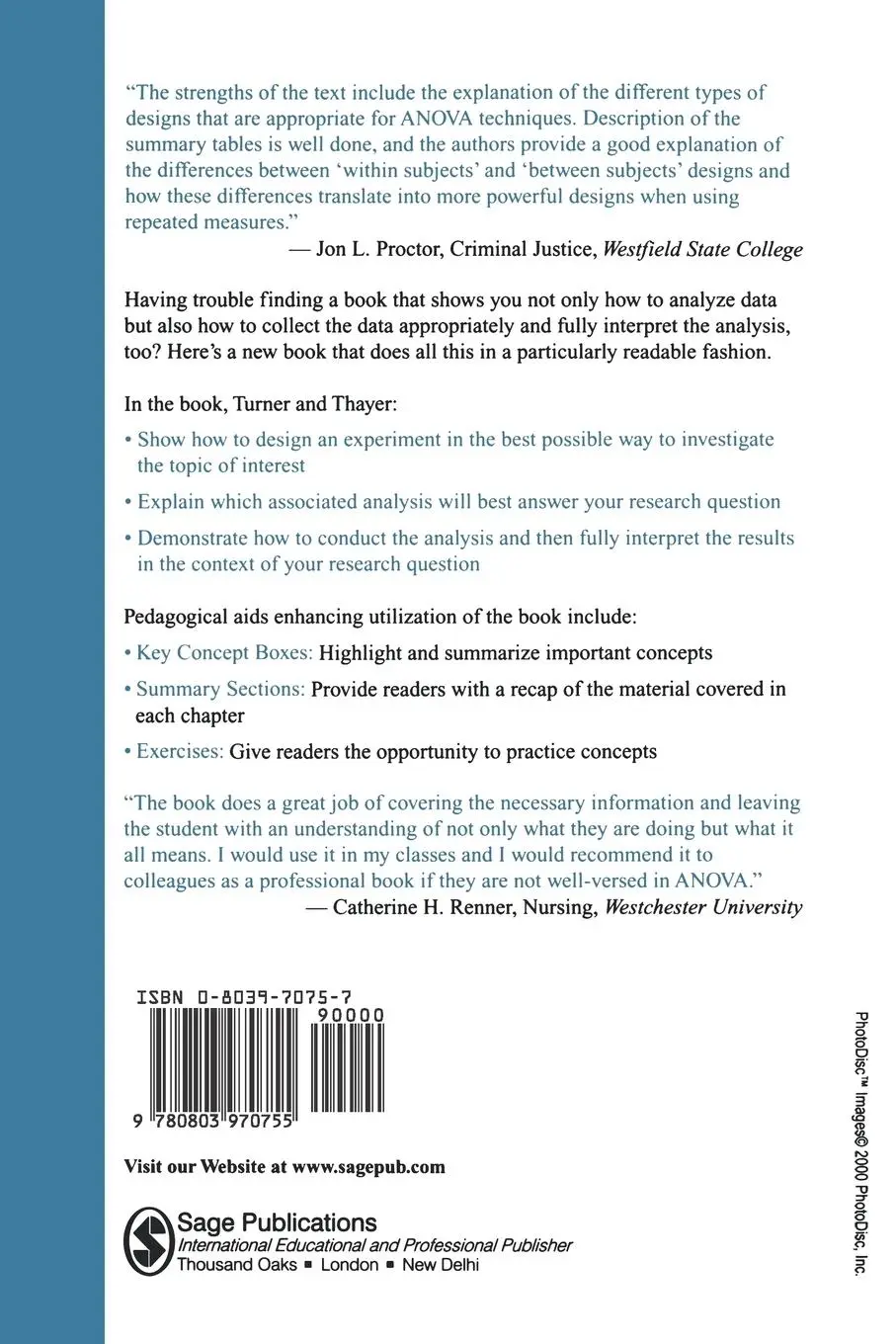 Rückseite: 9780803970755 | Introduction to Analysis of Variance | J. Rick Turner (u. a.) | Buch