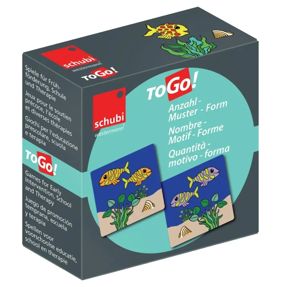 Cover: 9783072100755 | schubi ToGo | Anzahl - Muster - Form | Box | Lehr- und Lernkarten