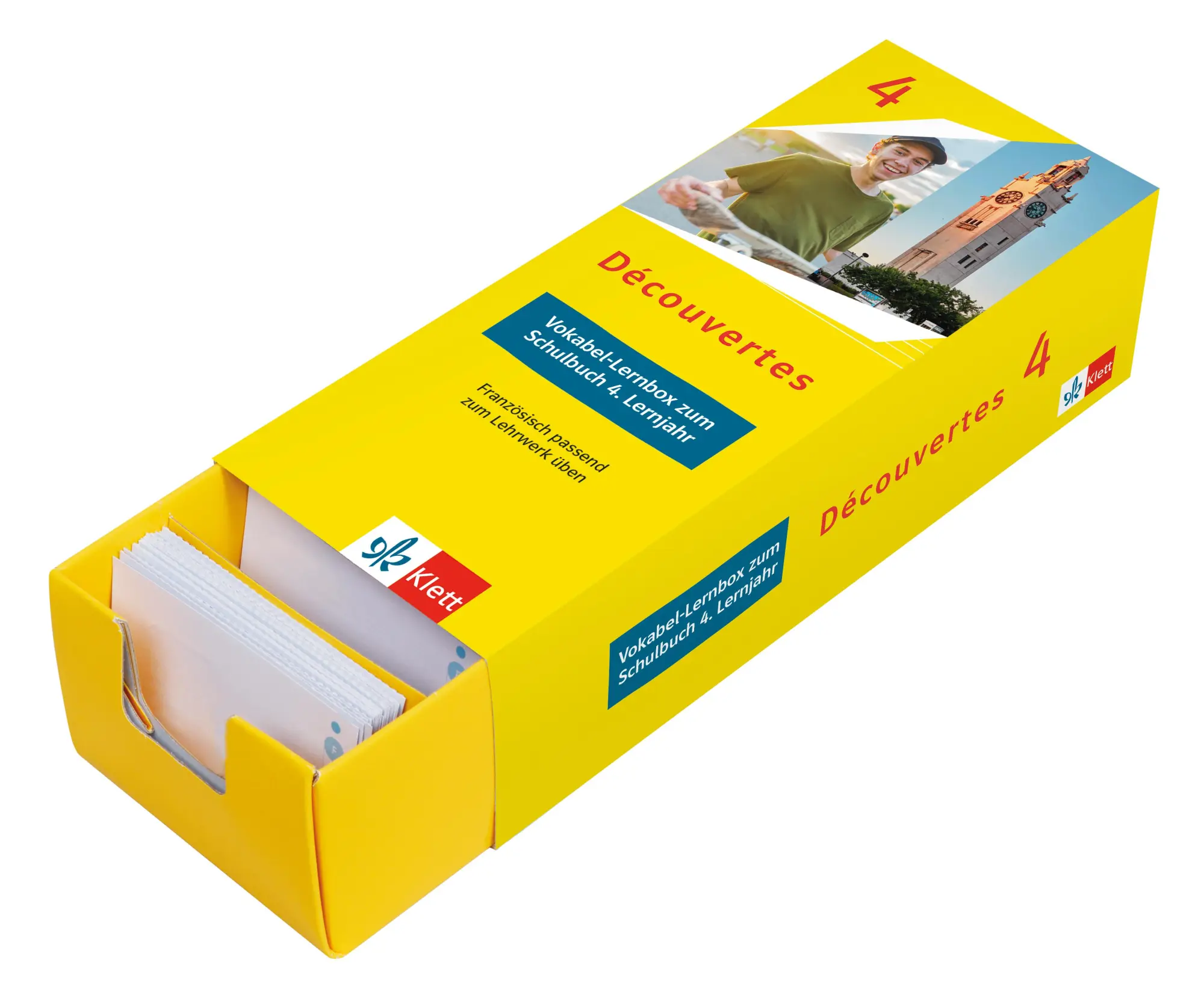 Cover: 9783129240755 | Découvertes 4 (ab 2020) - Vokabel-Lernbox zum Schulbuch 4. Lernjahr