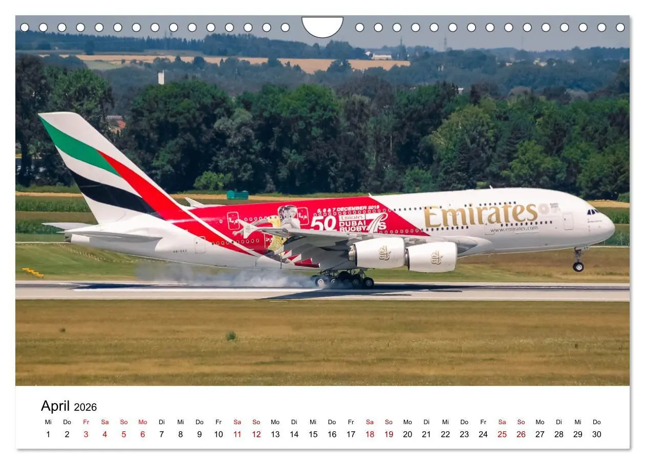 Bild: 9783457310755 | Flugzeuge von Airbus 2026 (Wandkalender 2026 DIN A4 quer), CALVENDO...