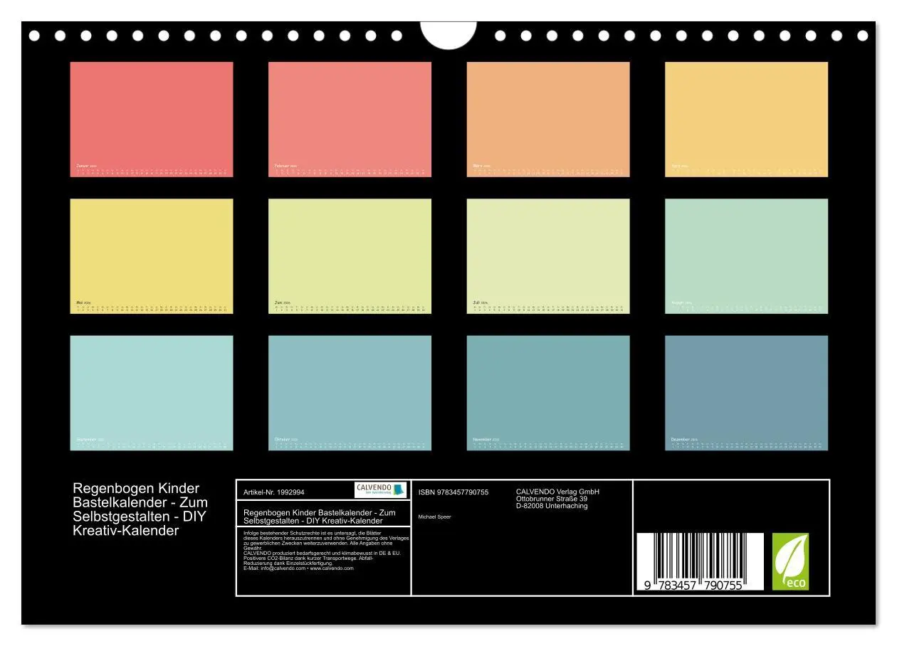 Bild: 9783457790755 | Regenbogen Kinder Bastelkalender - Zum Selbstgestalten - DIY...