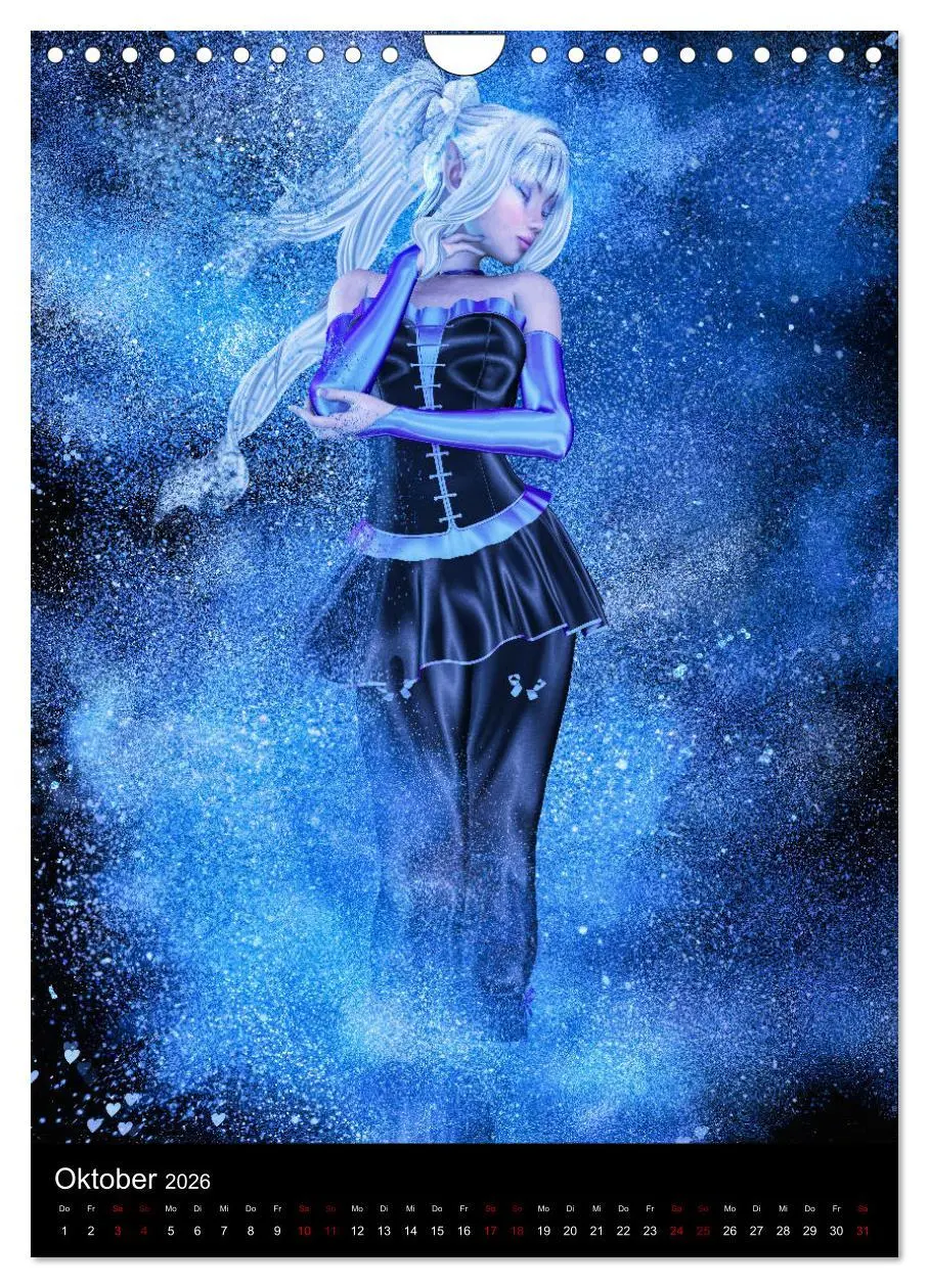 Bild: 9783516400755 | Mädchen im Manga Style (Gothic Art) (Wandkalender 2026 DIN A4...