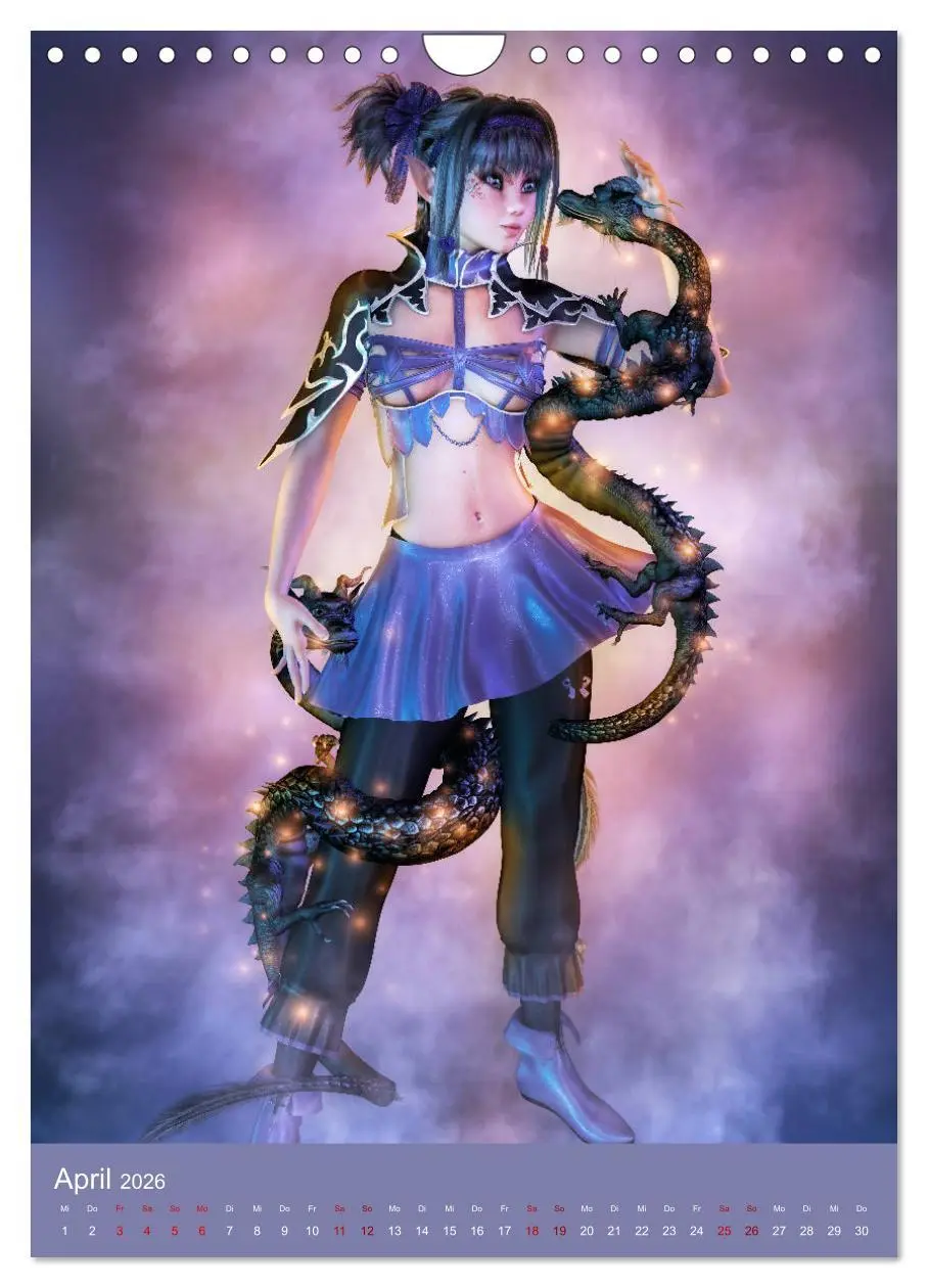 Bild: 9783516400755 | Mädchen im Manga Style (Gothic Art) (Wandkalender 2026 DIN A4...