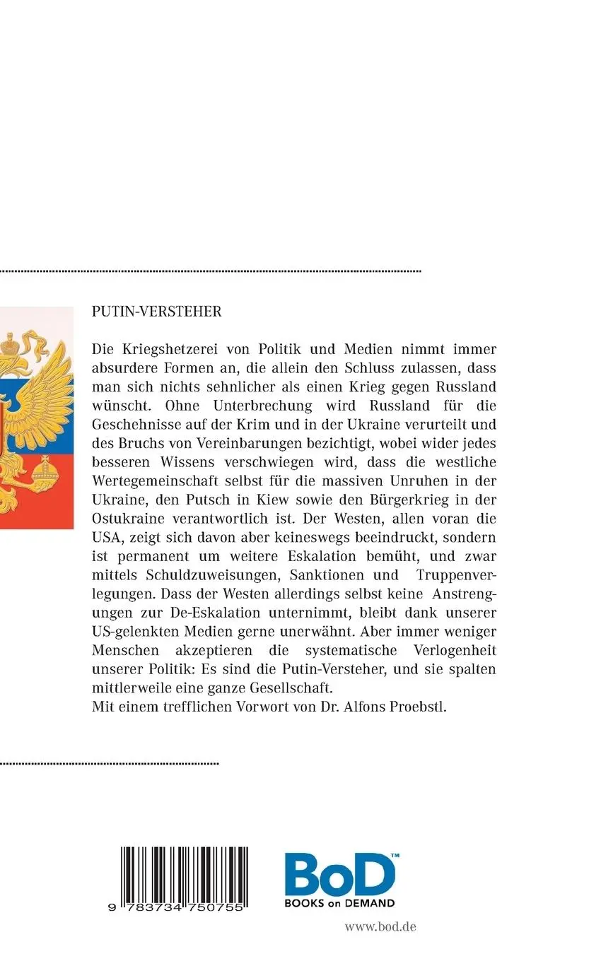 Rückseite: 9783734750755 | Putin-Versteher | Norman M. Spreng | Taschenbuch | 464 S. | Deutsch