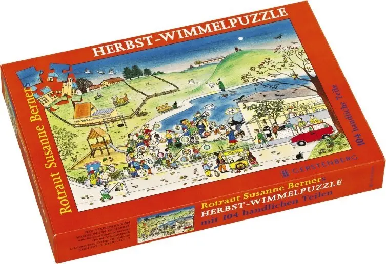 Cover: 4250915930855 | Herbst-Wimmelpuzzle | Motiv Stadtpark, 104 Teile | Berner | Spiel