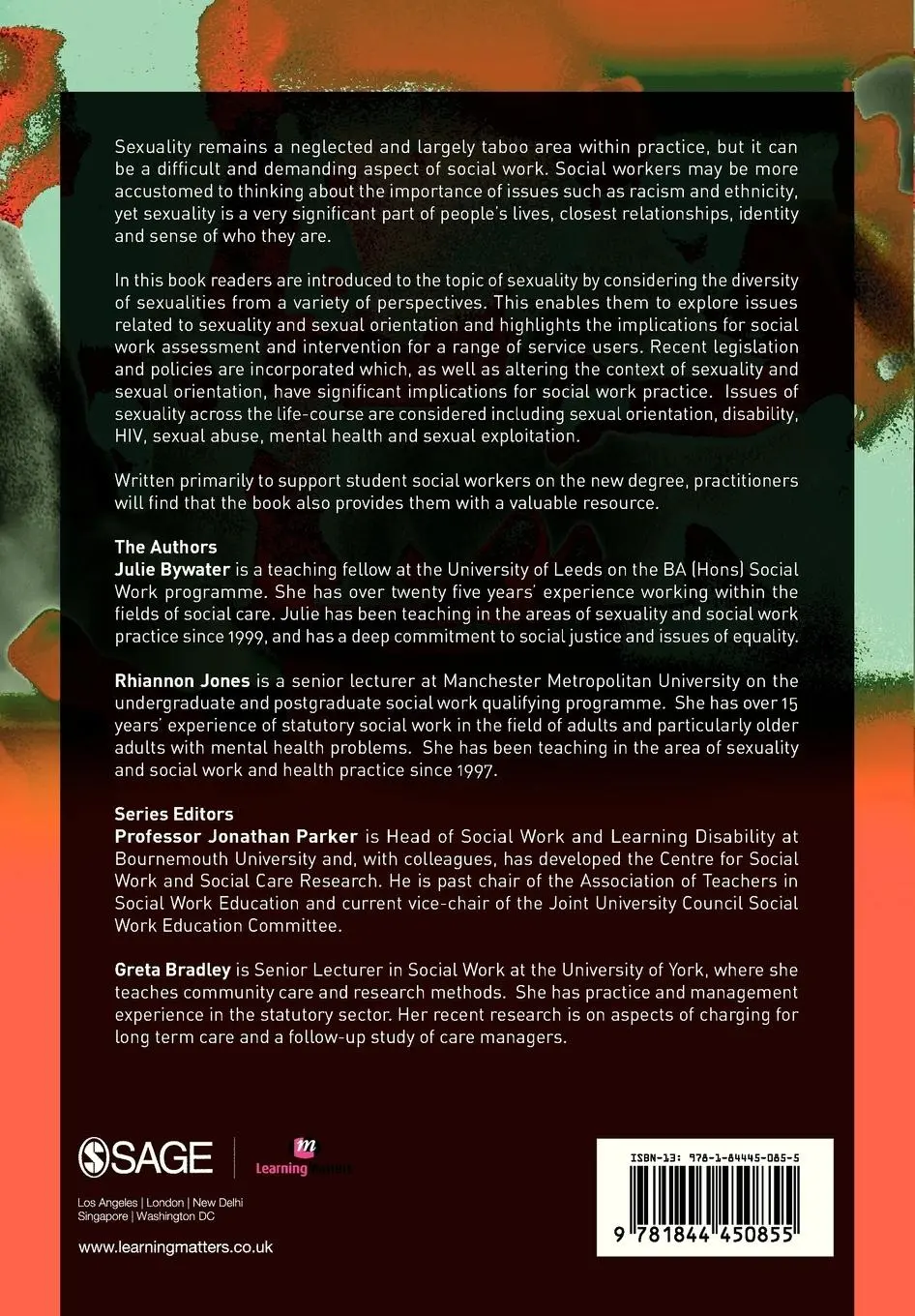 Rückseite: 9781844450855 | Sexuality and Social Work | Julie Bywater (u. a.) | Taschenbuch | 2012