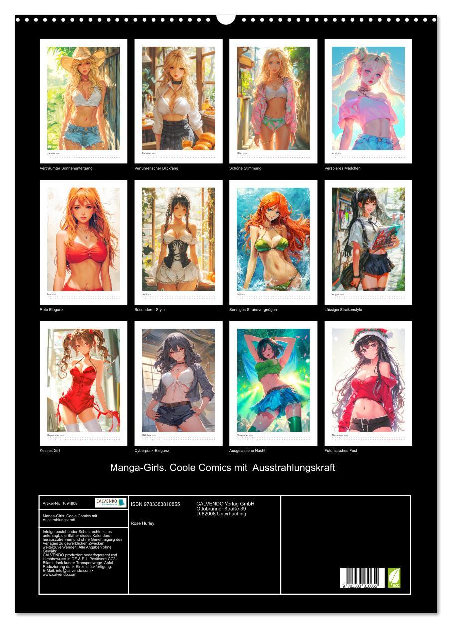 Bild: 9783383810855 | Manga-Girls. Coole Comics mit Ausstrahlungskraft (Wandkalender 2025...