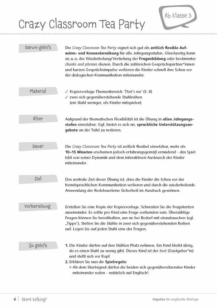 Bild: 9783834660855 | Start talking! Impulse für englische Dialoge | Martina Heidel (u. a.)