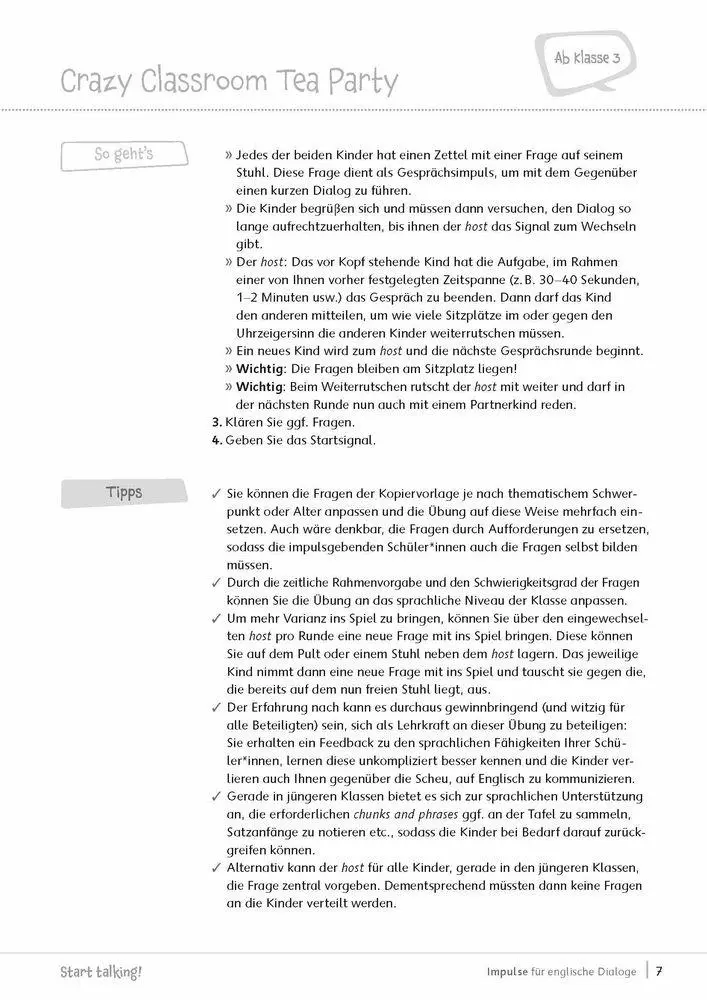 Bild: 9783834660855 | Start talking! Impulse für englische Dialoge | Martina Heidel (u. a.)
