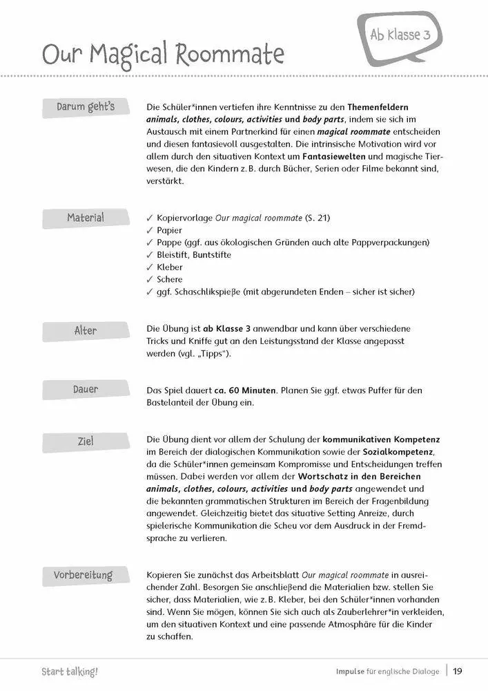 Bild: 9783834660855 | Start talking! Impulse für englische Dialoge | Martina Heidel (u. a.)