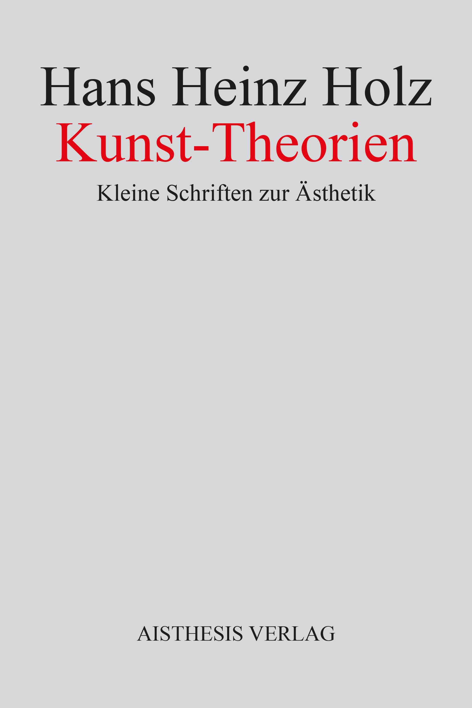 Cover: 9783849820855 | Kunst-Theorien | Hans Heinz Holz | Taschenbuch | 272 S. | Deutsch