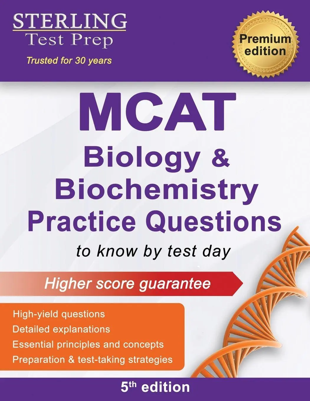 Cover: 9798885570855 | MCAT Biology &amp; Biochemistry Practice Questions | Sterling Test Prep