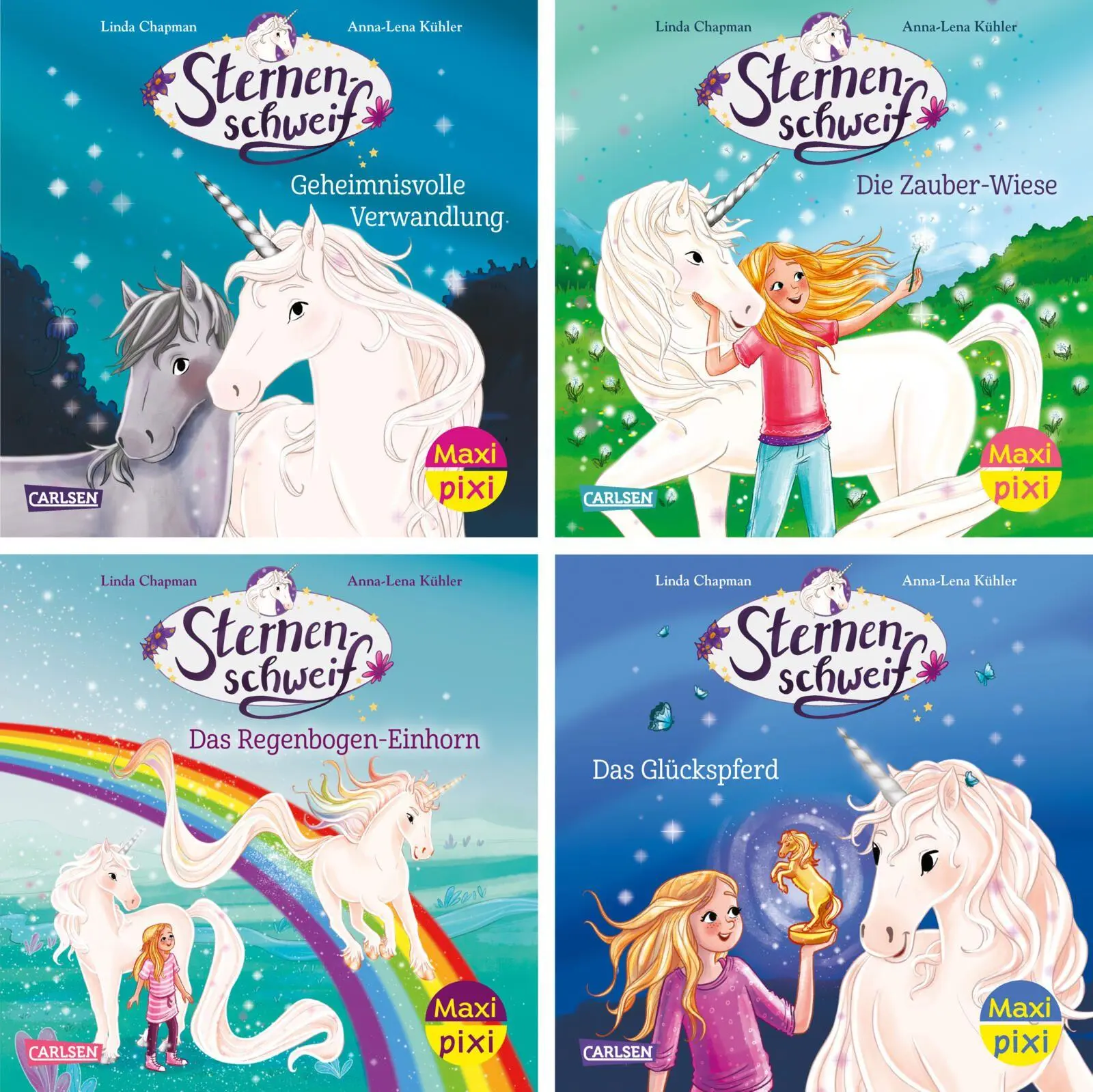 Cover: 9783551030955 | Maxi-Pixi-4er-Set 131: Neues von Sternenschweif (4x1 Exemplar) | Buch