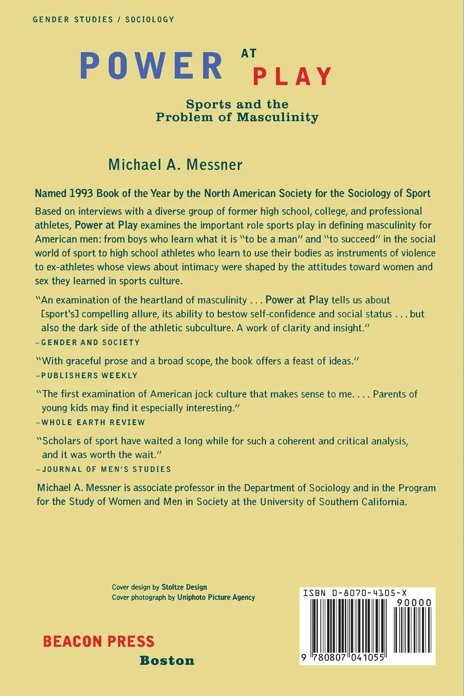 Rückseite: 9780807041055 | Power at Play | Sports and the Problem of Masculinity | Messner | Buch