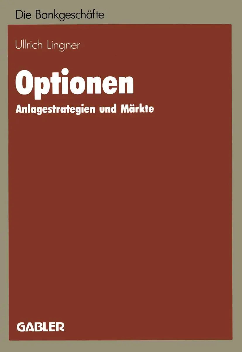 Cover: 9783409141055 | Optionen | Anlagestrategien und Märkte | Ulrich Lingner | Taschenbuch