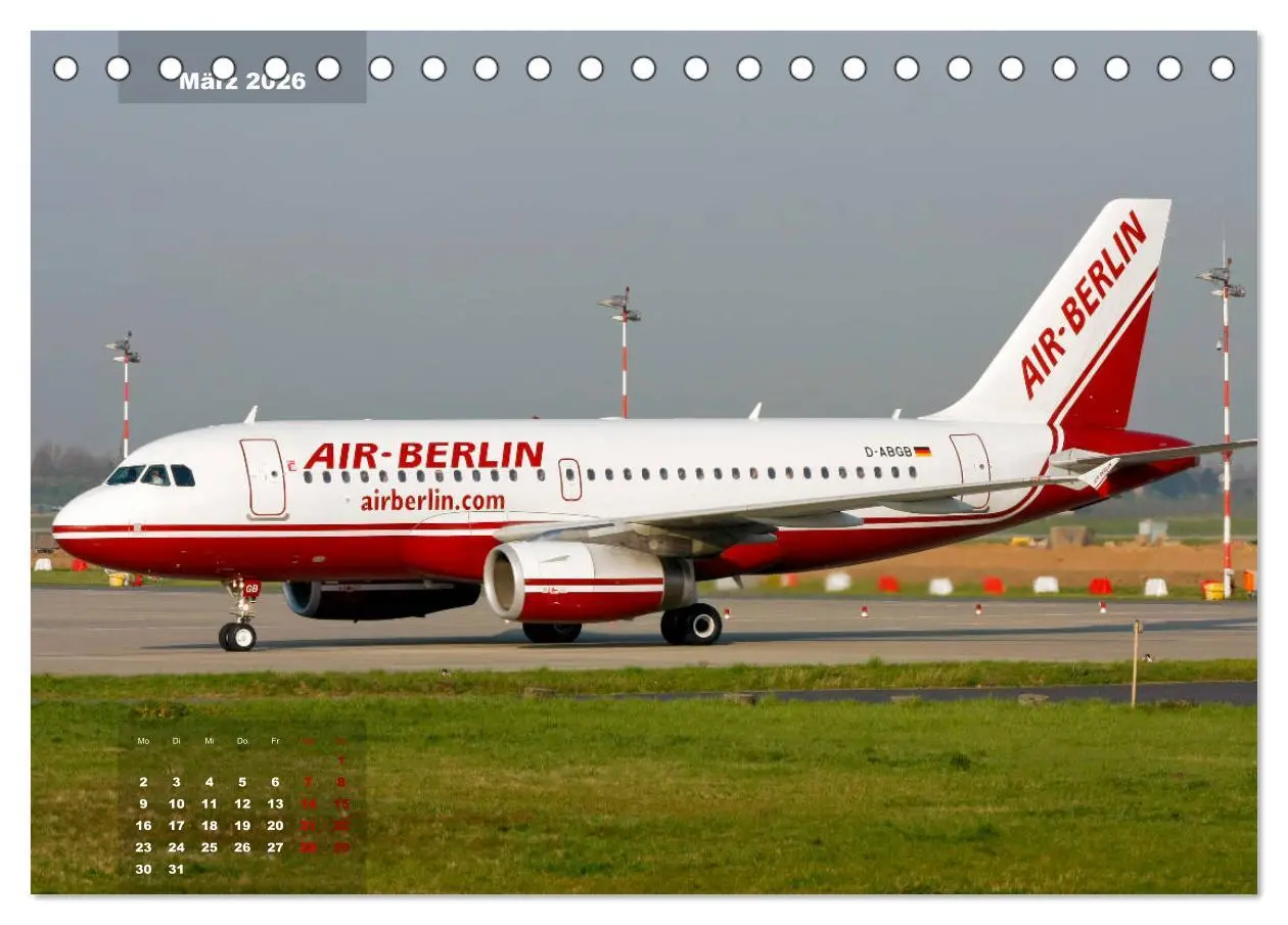 Bild: 9783457731055 | In Memoriam Air Berlin (Tischkalender 2026 DIN A5 quer), CALVENDO...