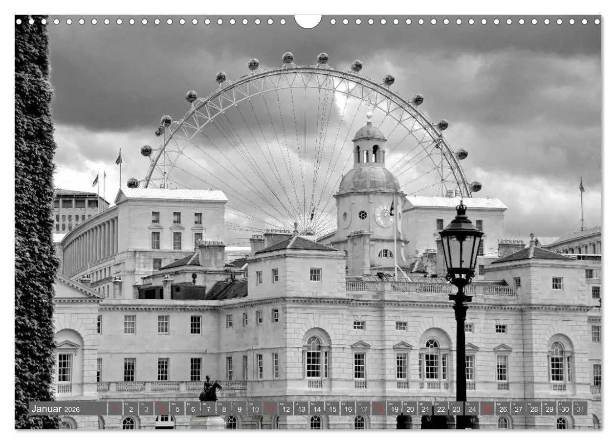 Bild: 9783516131055 | London in Schwarz-Weiß (Wandkalender 2026 DIN A3 quer), CALVENDO...