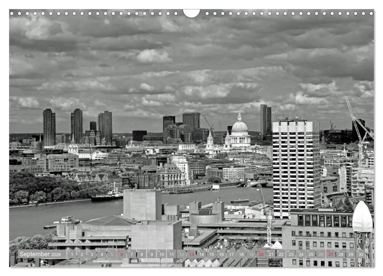 Bild: 9783516131055 | London in Schwarz-Weiß (Wandkalender 2026 DIN A3 quer), CALVENDO...