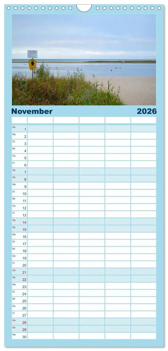 Bild: 9783516511055 | Familienplaner 2026 - Osteeinsel Poel mit 5 Spalten (Wandkalender,...