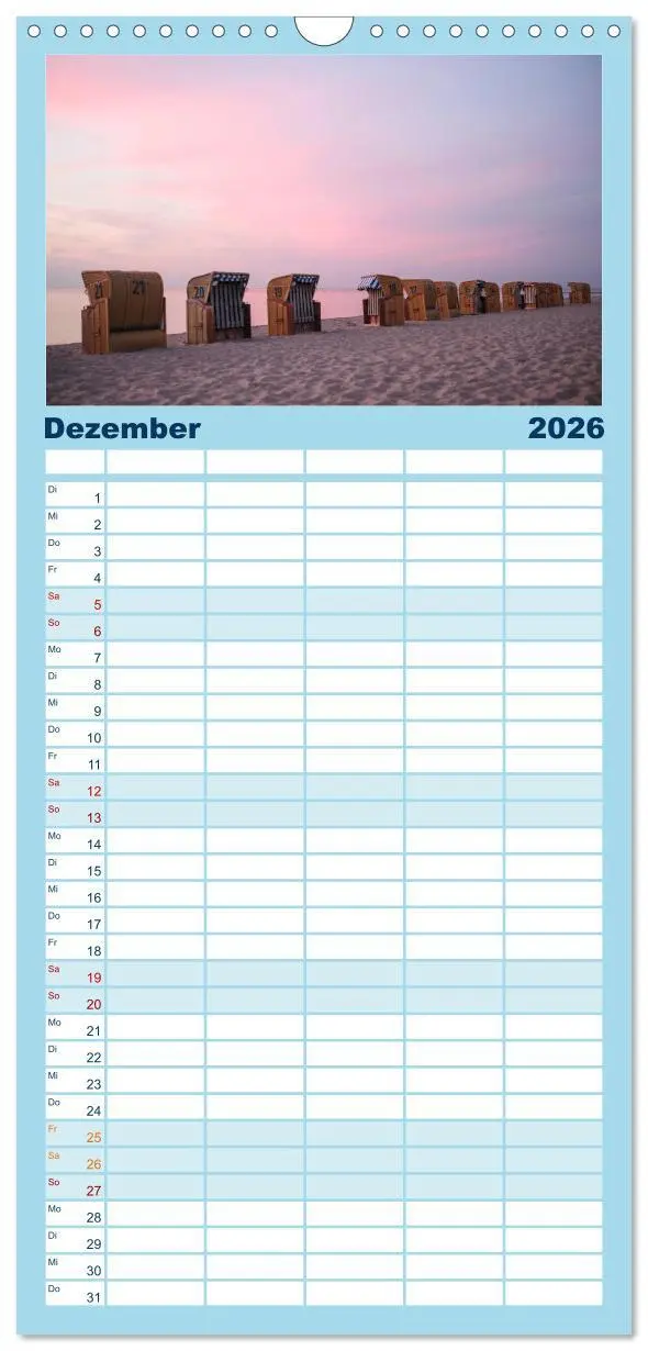 Bild: 9783516511055 | Familienplaner 2026 - Osteeinsel Poel mit 5 Spalten (Wandkalender,...