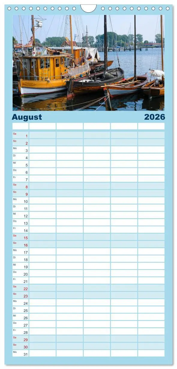 Bild: 9783516511055 | Familienplaner 2026 - Osteeinsel Poel mit 5 Spalten (Wandkalender,...