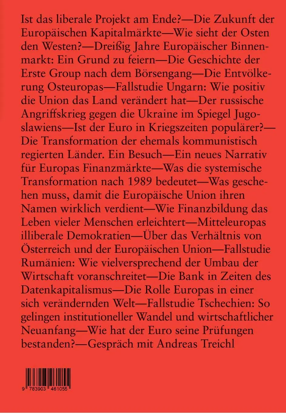 Rückseite: 9783903461055 | Lehren aus Europa | 22 Essays zur Zukunft unseres Kontinents | Buch