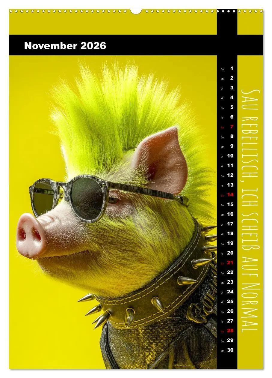 Bild: 9783516671155 | Coole Sau - Lustiger Sprüche Kalender mit witzigen Schweinchen...