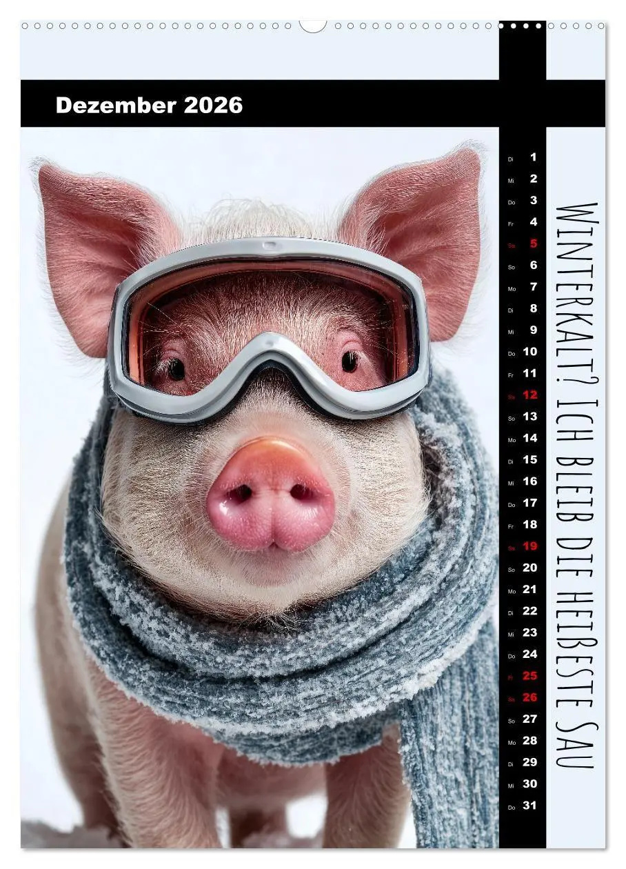 Bild: 9783516671155 | Coole Sau - Lustiger Sprüche Kalender mit witzigen Schweinchen...
