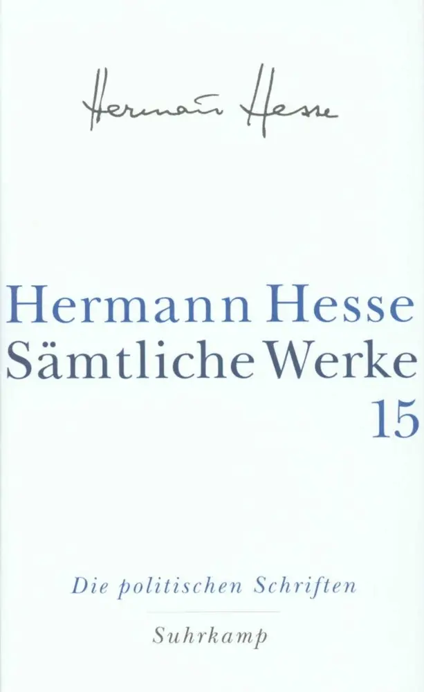 Cover: 9783518411155 | Politische Schriften | Eine Dokumentation | Hermann Hesse | Buch