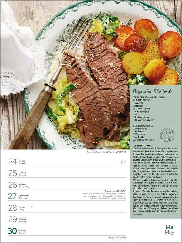 Bild: 9783819301155 | Saisonale und regionale Genussrezepte 2027 | Korsch Verlag | Kalender