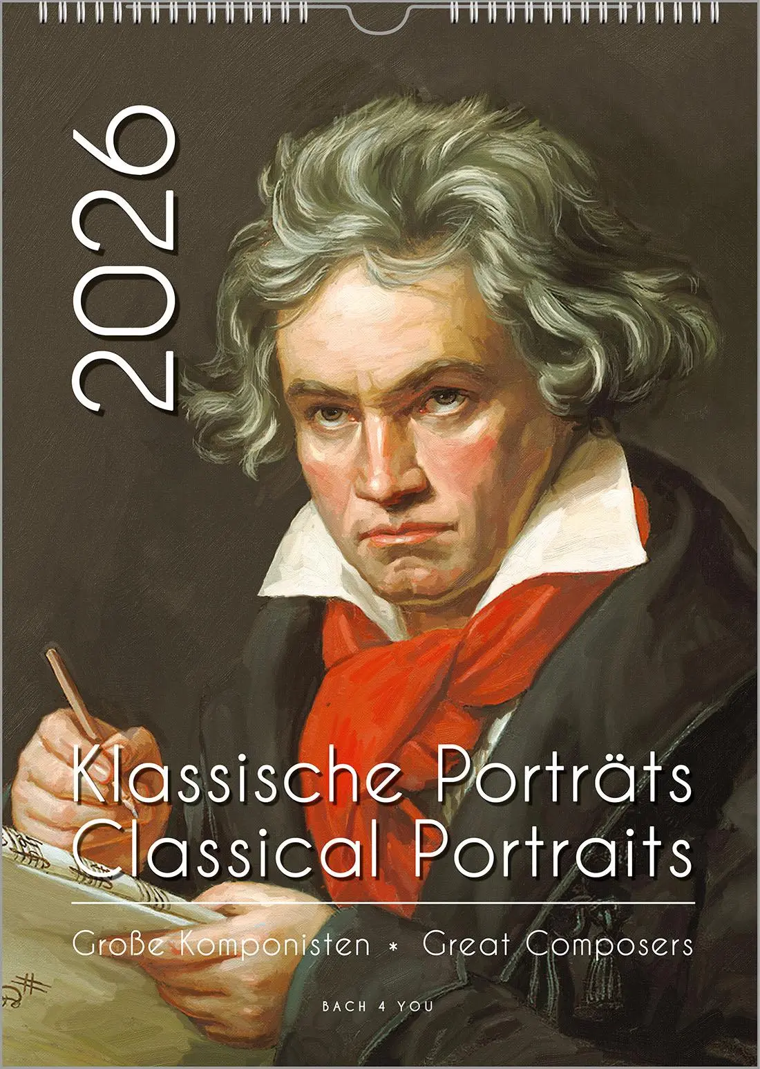 Cover: 9783969031155 | Komponisten-Kalender, ein Musik-Kalender 2026, DIN A4 | Peter Bach Jr.