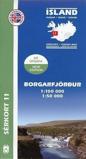 Cover: 9789979331155 | Island Serkort 11 Borgarfjordur 1 : 100 000 | (Land-)Karte | Deutsch