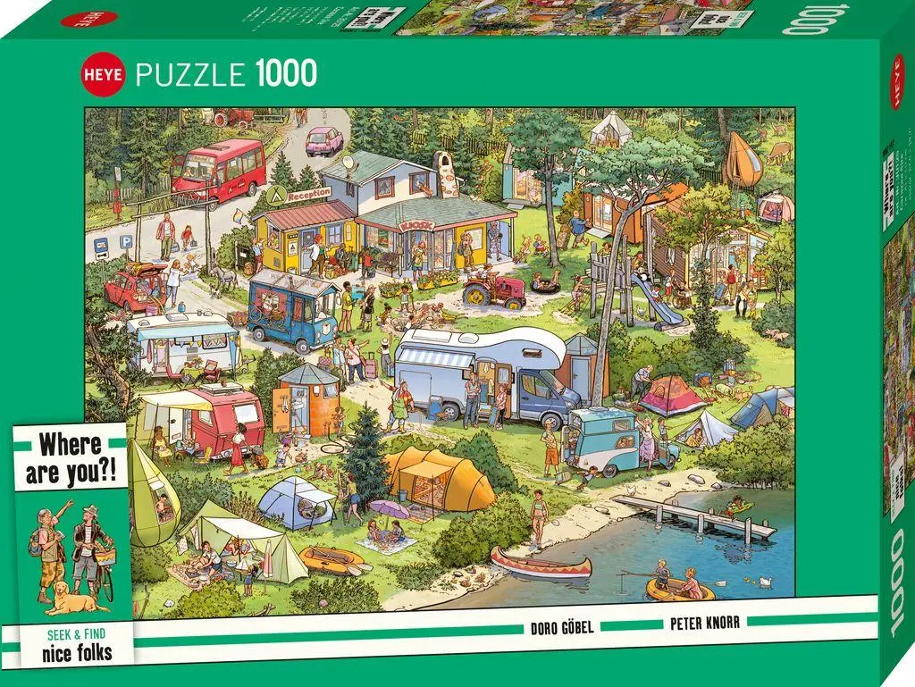 Cover: 4001689301255 | HEYE Puzzle 1000 Teile "Caravan Site" für Erwachsene, Wimmelbild-Motiv