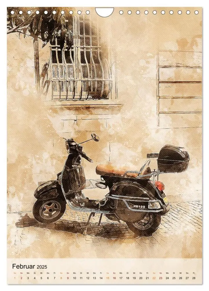 Bild: 9783435931255 | Motorroller - Vespa Galerie (Wandkalender 2025 DIN A4 hoch),...