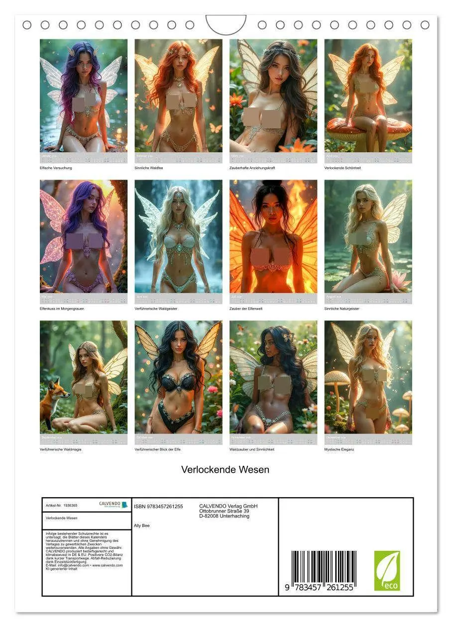 Bild: 9783457261255 | Verlockende Wesen (Wandkalender 2026 DIN A4 hoch), CALVENDO...