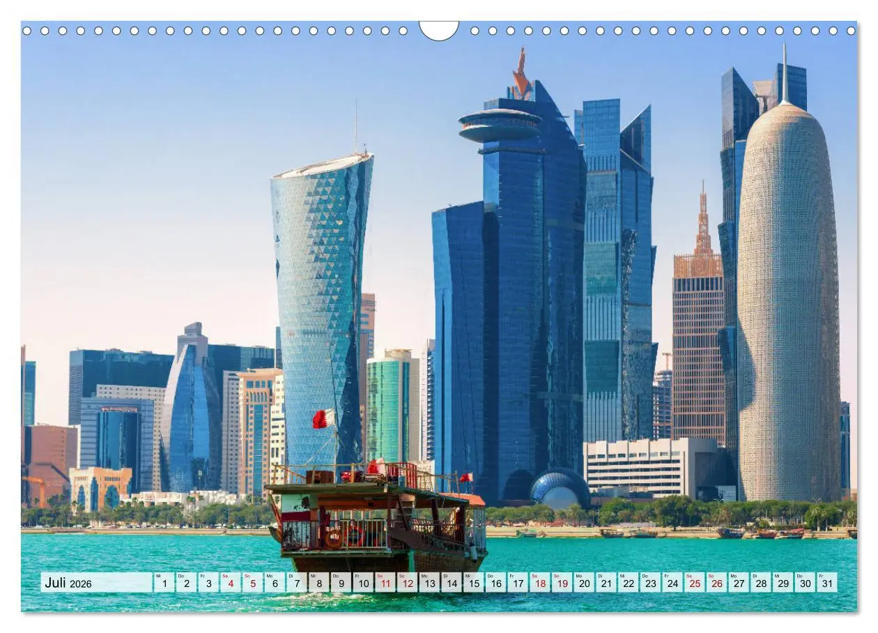 Bild: 9783457711255 | Doha - Hauptstadt von Katar (Wandkalender 2026 DIN A3 quer),...