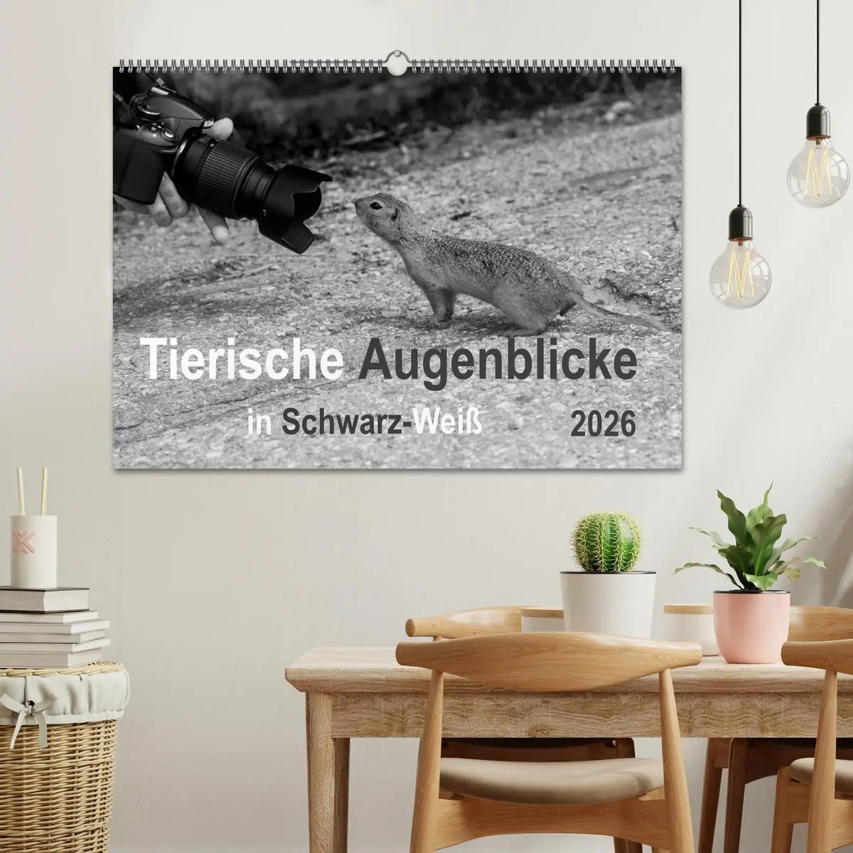 Bild: 9783457951255 | Tierische Augenblicke in Schwarz-Weiß (Wandkalender 2026 DIN A2...