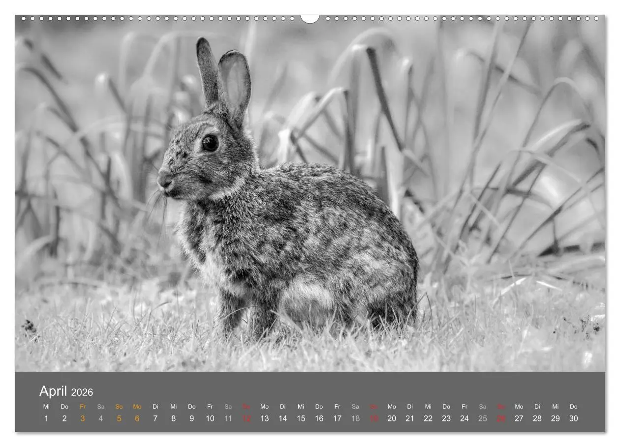 Bild: 9783457951255 | Tierische Augenblicke in Schwarz-Weiß (Wandkalender 2026 DIN A2...