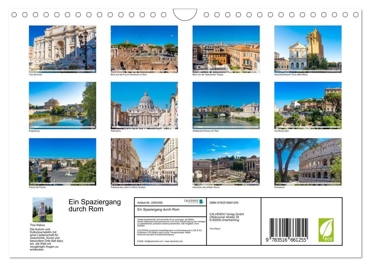 Bild: 9783516661255 | Ein Spaziergang durch Rom (Wandkalender 2026 DIN A4 quer), CALVENDO...