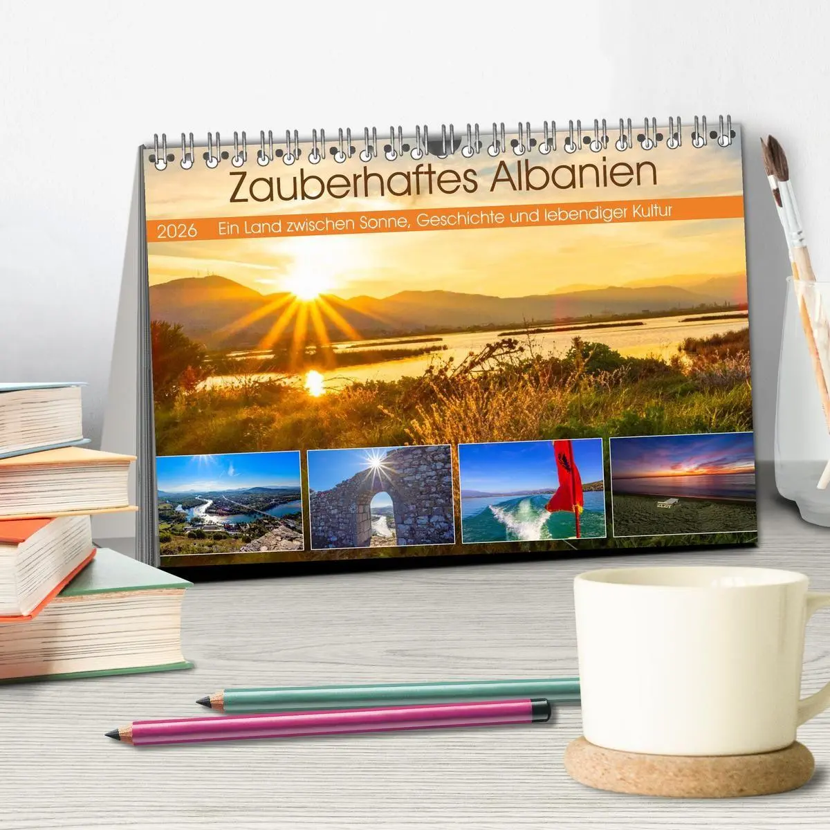 Bild: 9783516731255 | Zauberhaftes Albanien (Tischkalender 2026 DIN A5 quer), CALVENDO...