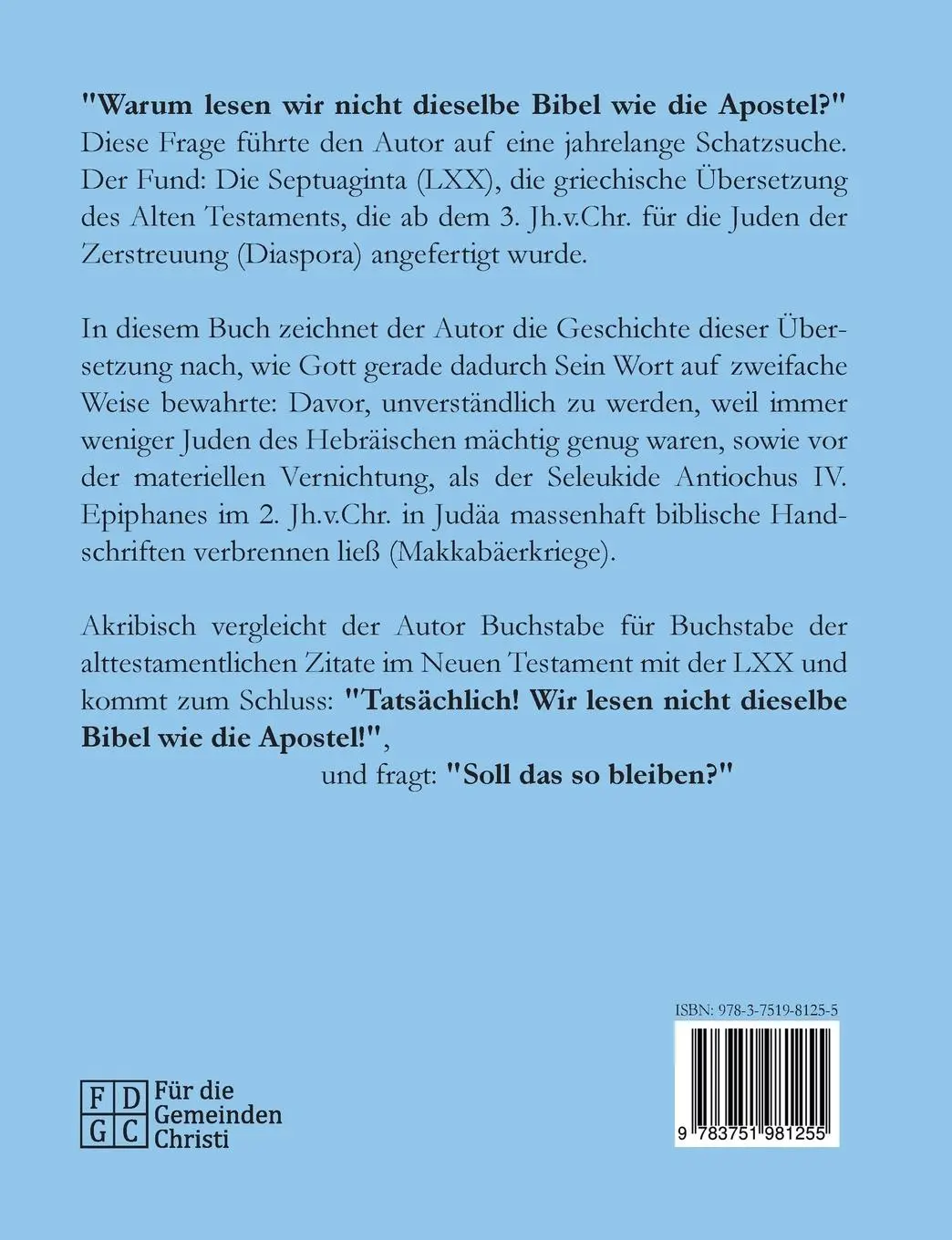 Rückseite: 9783751981255 | Das christliche Alte Testament | Alexander Basnar | Taschenbuch | 2020