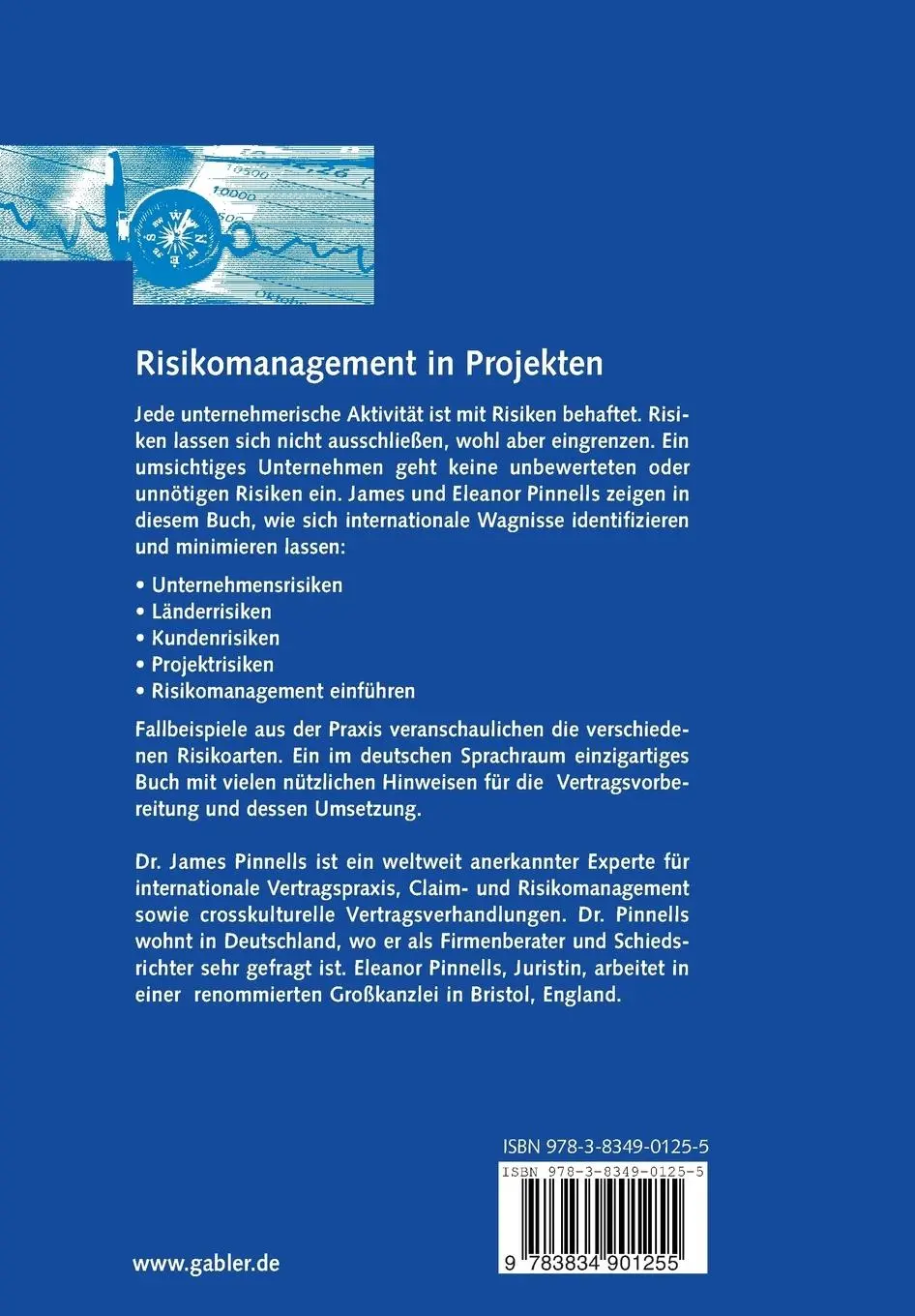 Rückseite: 9783834901255 | Risikomanagement in Projekten | Eleanor Pinnells (u. a.) | Taschenbuch