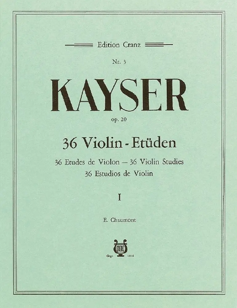 Cover: 9790204001255 | 36 Violinetüden op.20 Band 1 (Nr.1-12) für Violine | Kayser | Buch
