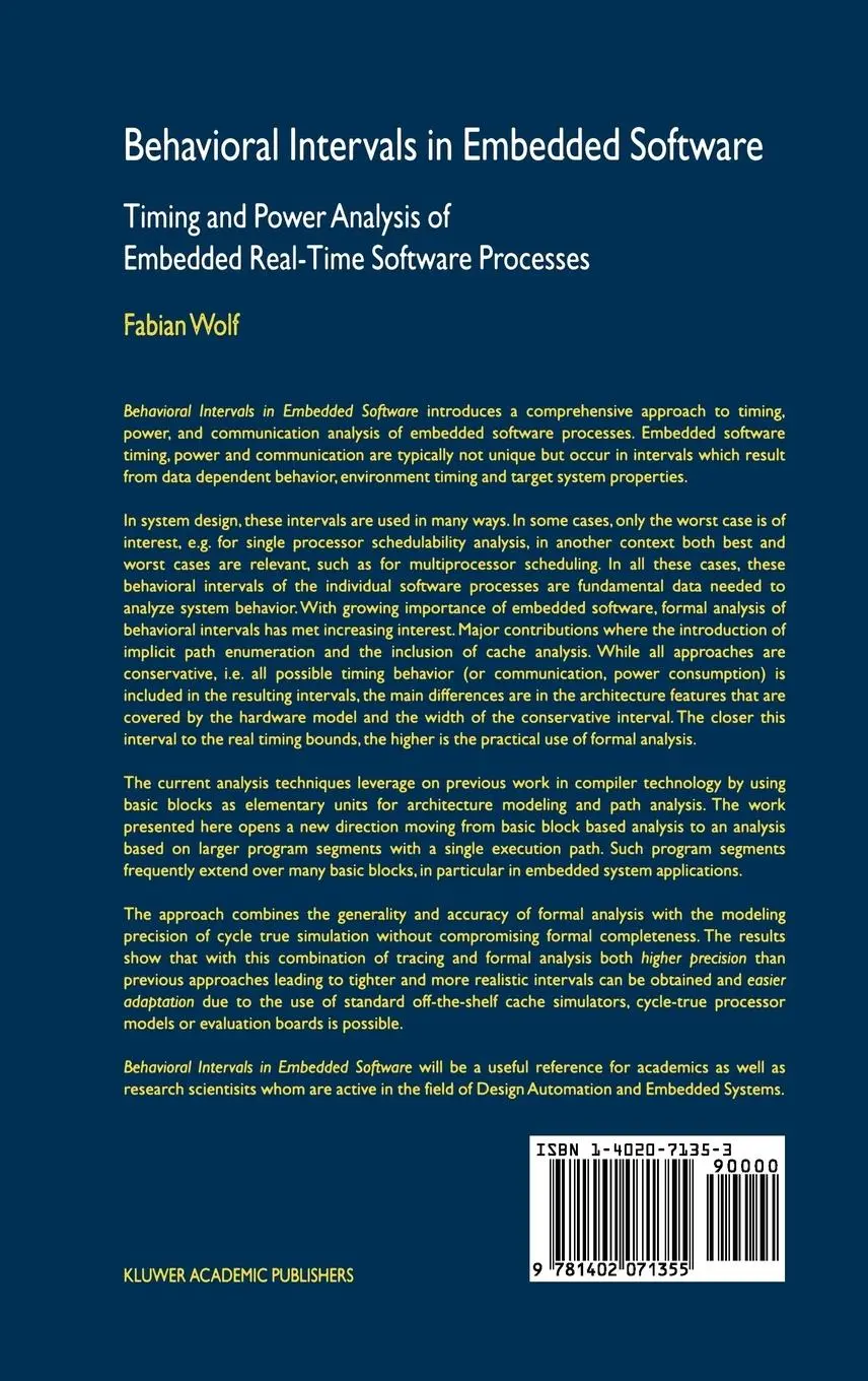 Rückseite: 9781402071355 | Behavioral Intervals in Embedded Software | Fabian Wolf | Buch | xxii